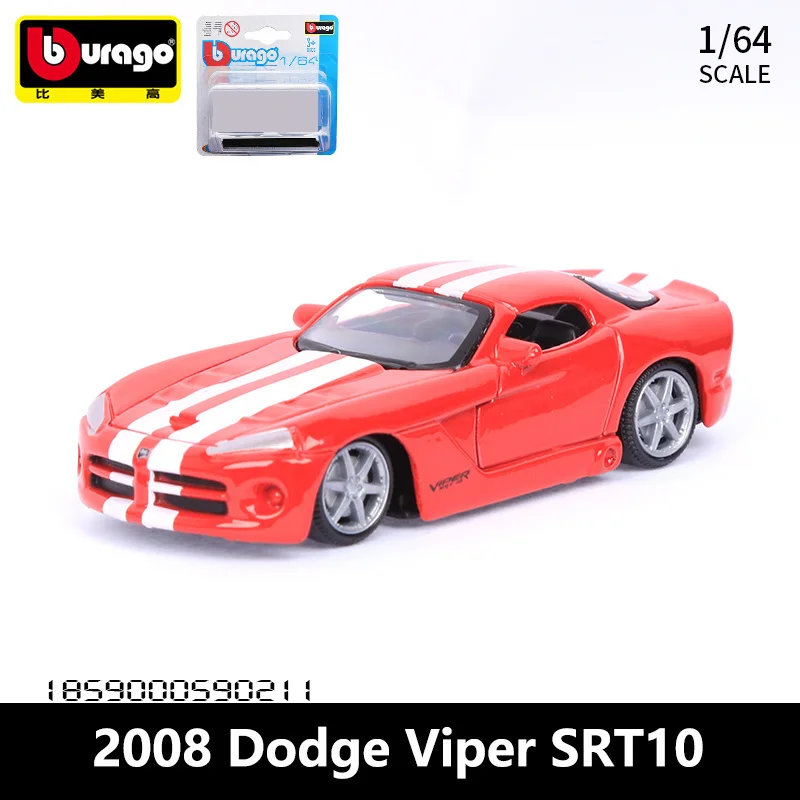 

Модель автомобиля Dodge Viper SRT10 из сплава, 1:64, 2008