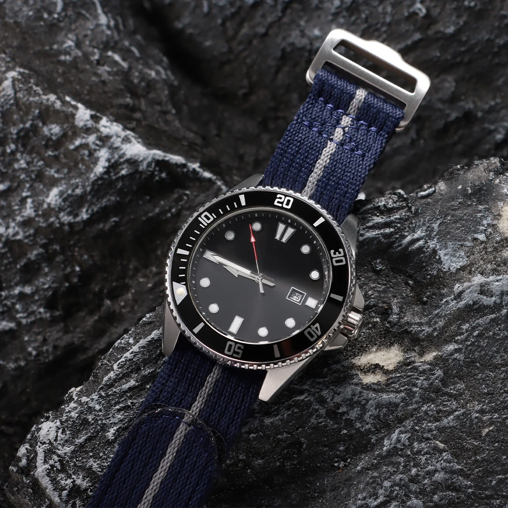 Nylon Sport Watch Strap - Military-Style Canvas Wrist Band