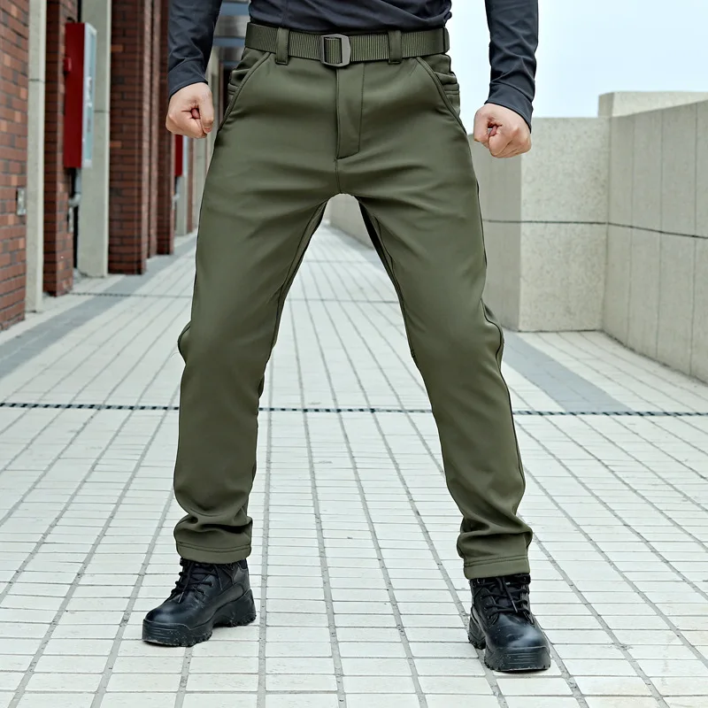 Hiking Pants For Man New Autumn Winter Tactical Softshell Stretch Fishing Camping Climbing Outdoor Casual Long Trousers