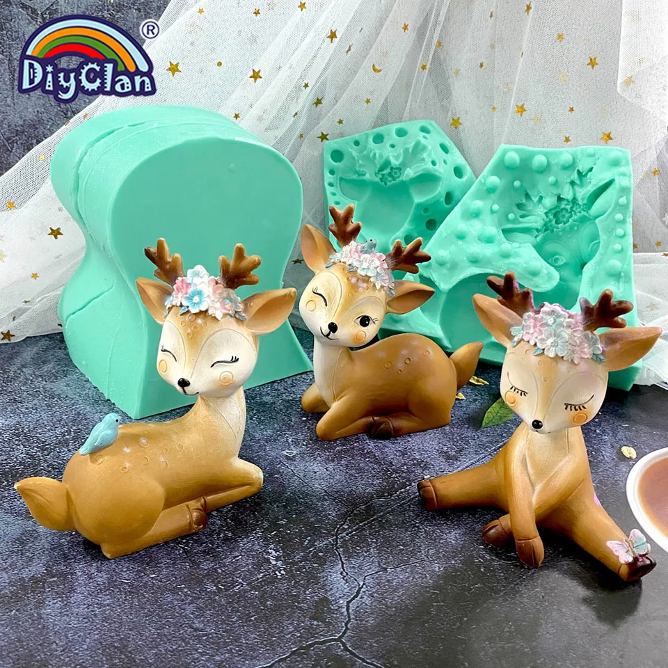 3D-Silikonform 'Sika Hirsch' – Lebensmittelecht, Für Harz, Kerzen, Fondant & DIY-Deko