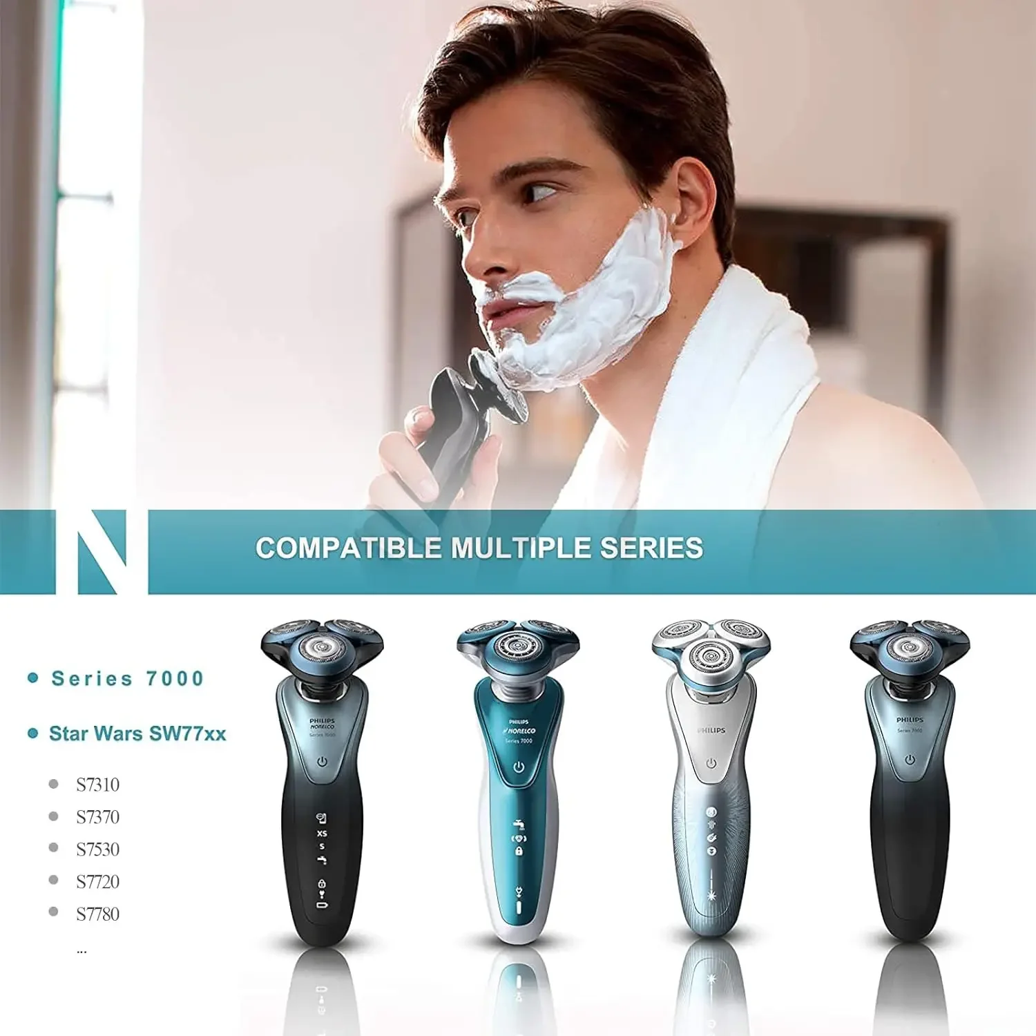 Electric Shaver Head SH70 Replacement Head Fit For Philips Norelco Shaver S7000 S7010 S7310 S7370 S7350 S7780 S7510 S7720 S7530 S7980