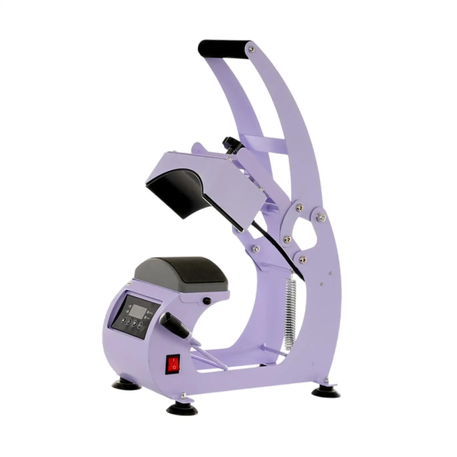 Cap Heat Press Machine Stable Performance 550W with 2Pcs Interchangeable Platens Resuable Hat Heat Press with Cap Stretcher