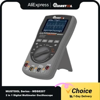 MUSTOOL MDS8207 Digital Oscilloscope Multimeter 200MS/s Sampling Rate 400MHz Analog Bandwidth 6000 Counts Graphical Oscilloscope 1