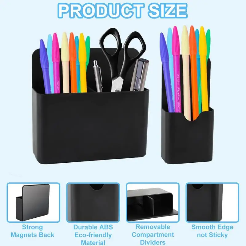 Hot New Magnetic Pen Holder Erase Marker Storage Box Pencil Organizer Cup Locker Organizers For Home Office Fridge Refrigerator