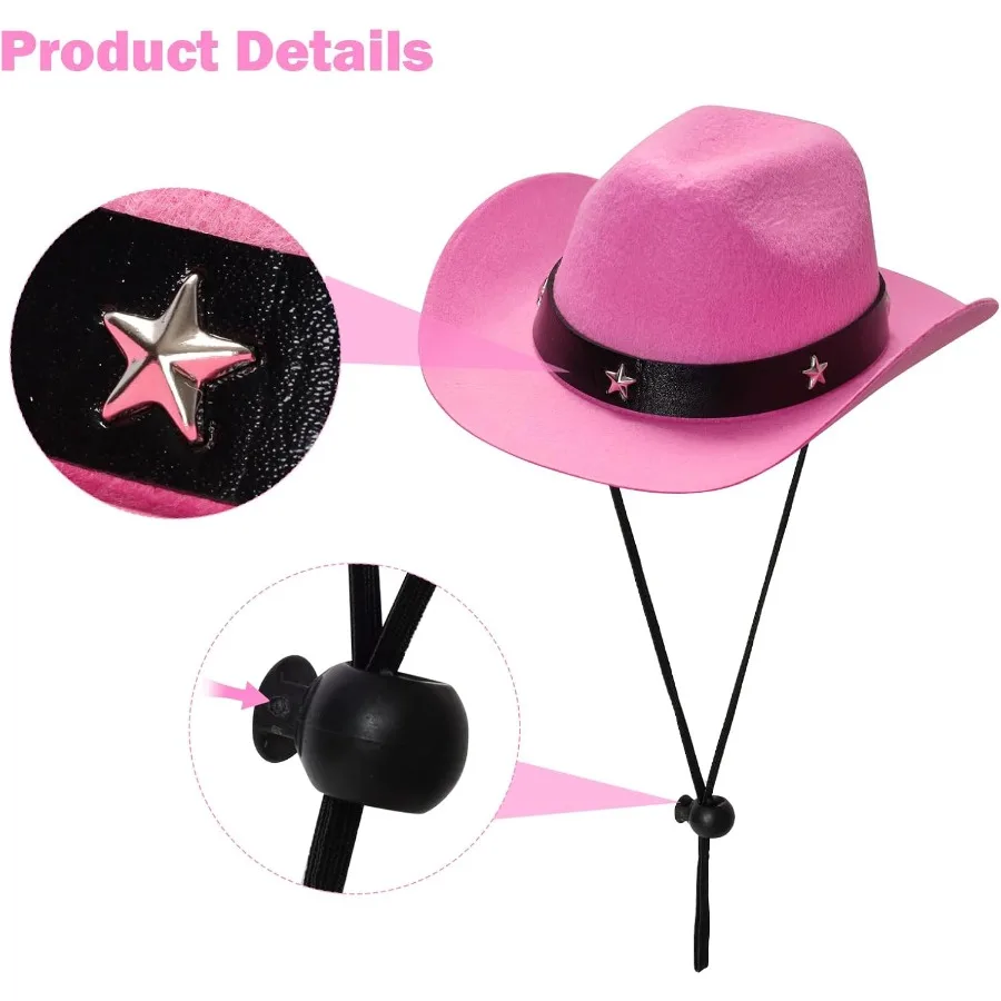 Pet Cowboy Costume for Dogs & Cats – Cute Hat & Scarf Outfit for Halloween & Party Festivals