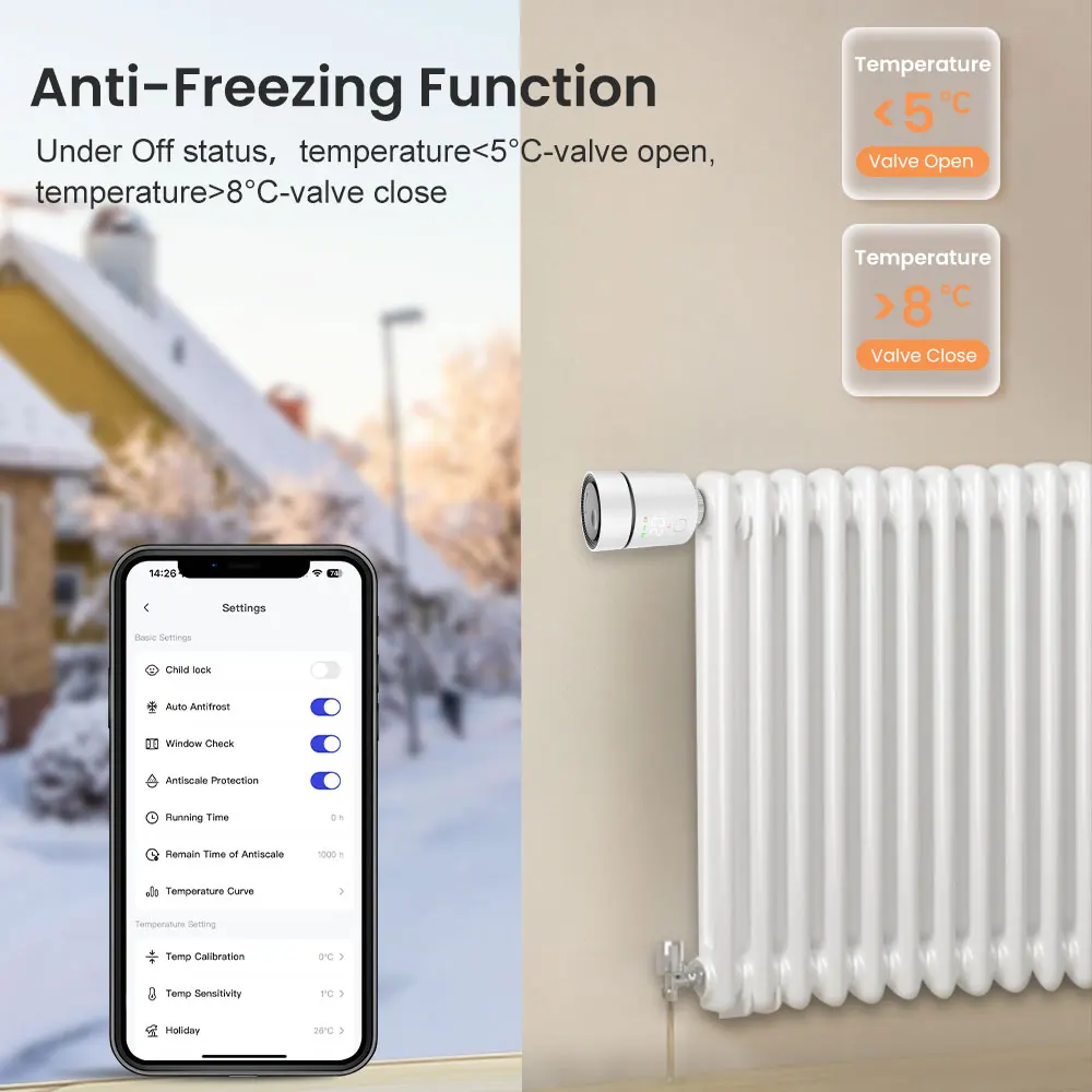 AVATTO ZigBee 3.0 Thermostat Radiator Valve Smart TRV Thermostatic Valve Temperature Controller Support Alexa Google Home