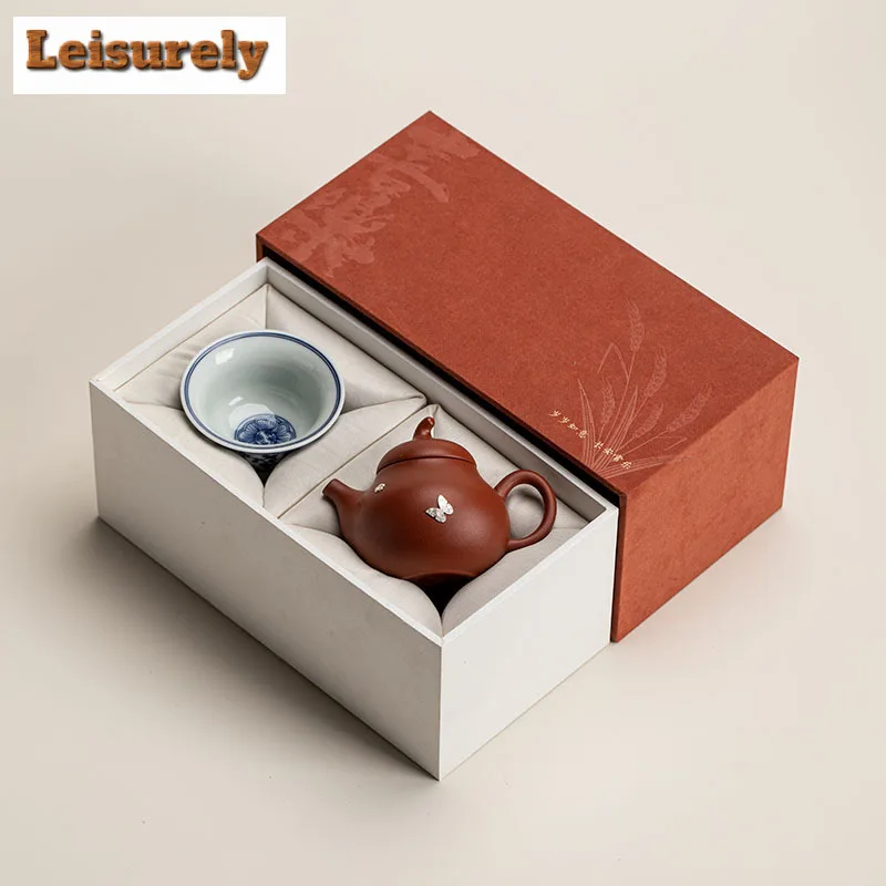 Cui Porcelain Purple Clay Eggplant Melon Teapot Tea Set Complete Set Handmade Tea Ceremony Set Teapot And Tea Cup Set Cha Gift