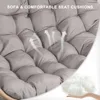 Outdoor Egg Swing Chair with Stand, 2 Person Patio Swing Chairs with Thick Cushions and Pillows,  for Indoor Bedroom 6