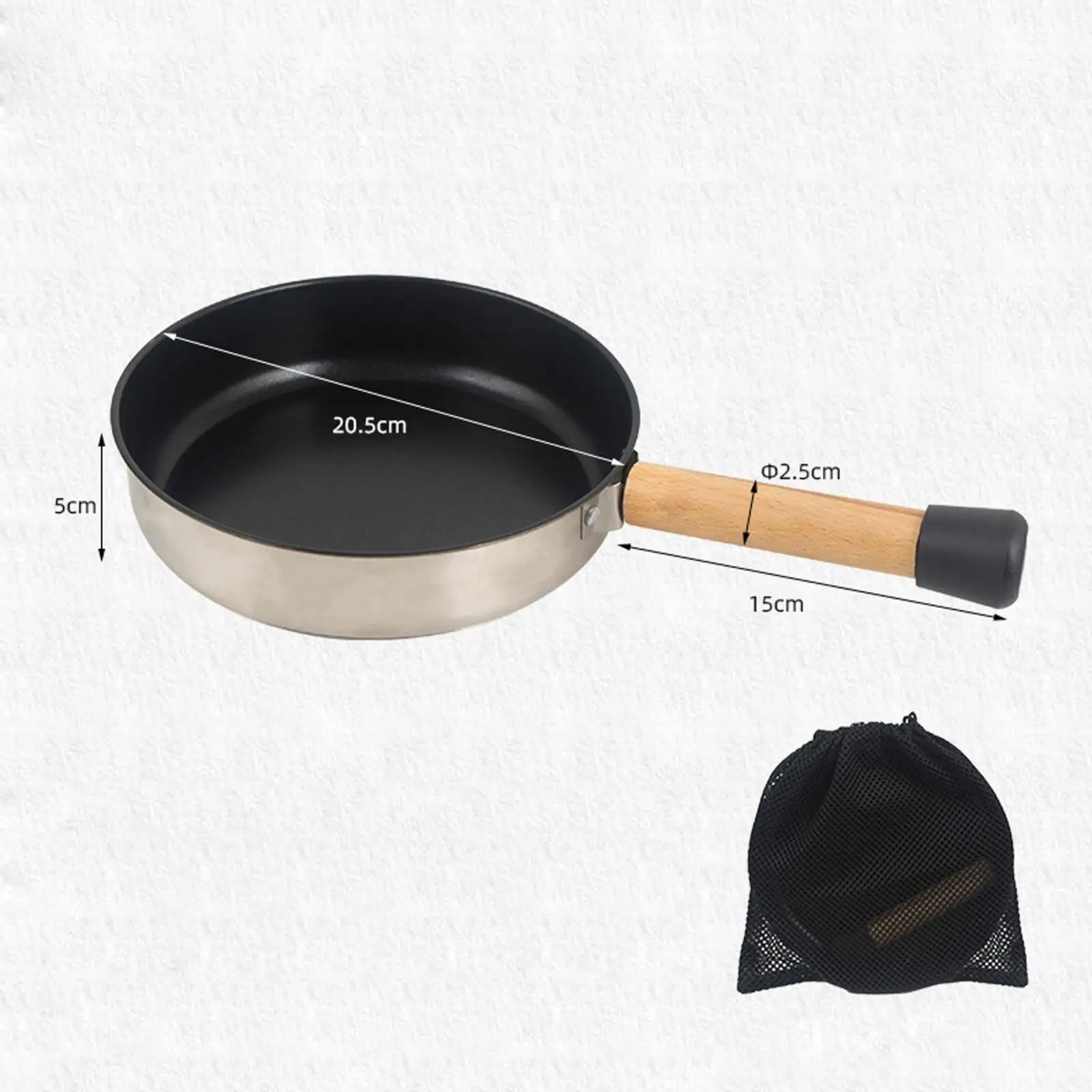 Camping Frying Pan Cooker with Removable Handle for Picnic Camping Fishing