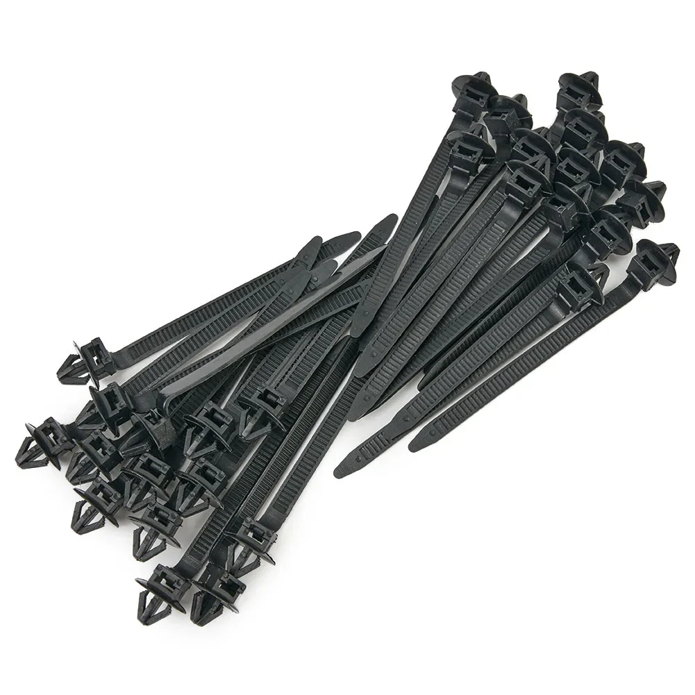 Car wire clips 50pcs Wire Harness Fastener Cable Clamp Clips Cable Ties Management Car Wire Organizers For Car Hose Fastening Zip Strap