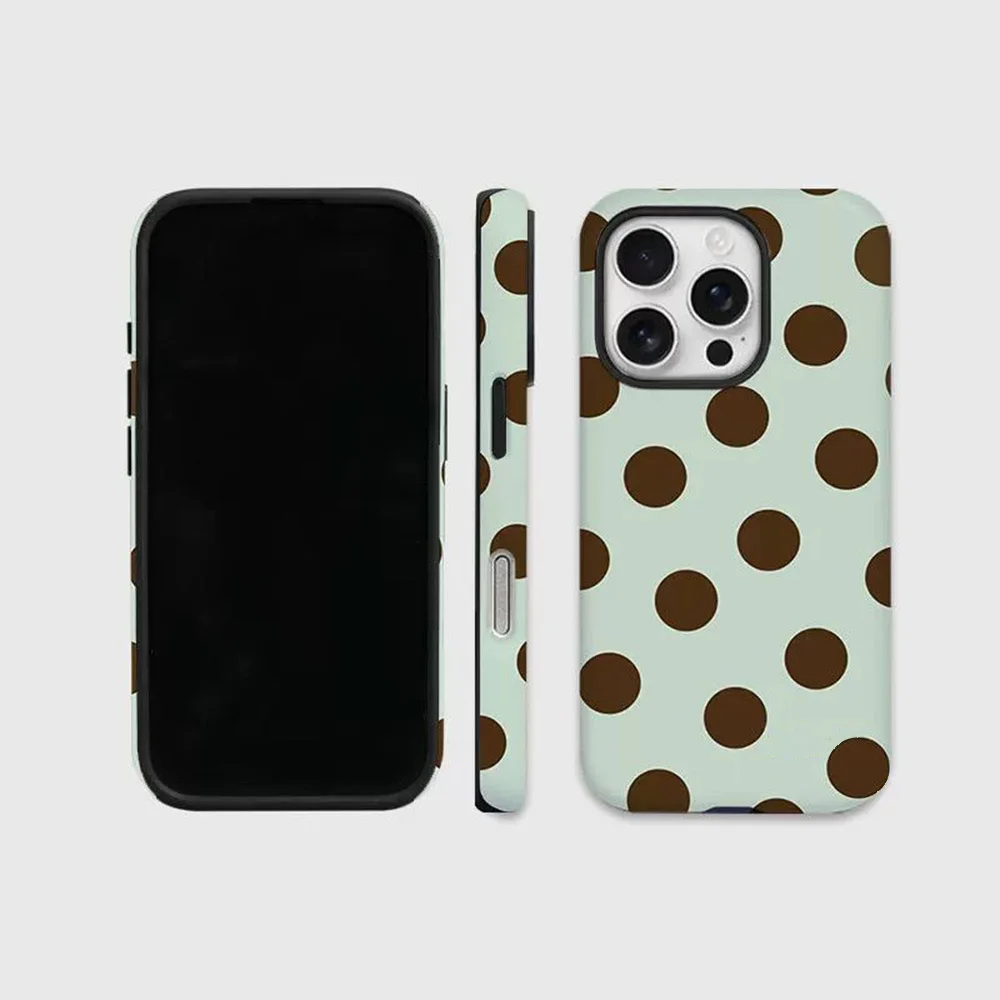 Luxury Retro Polka Dots Double-Layer Phone Case