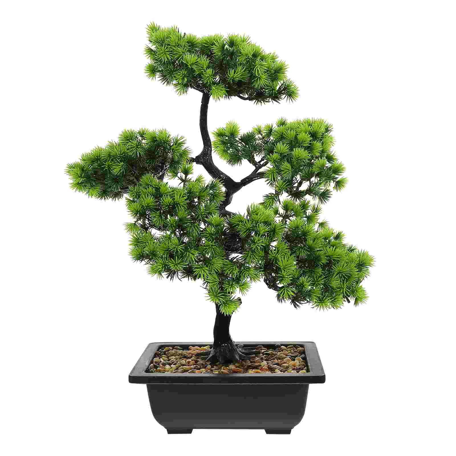 

Simulation Welcome Pine Fake Plants Decor Artificial for Home Large Indoor Planters Bonsai Tree Ornaments Decorate Adornments