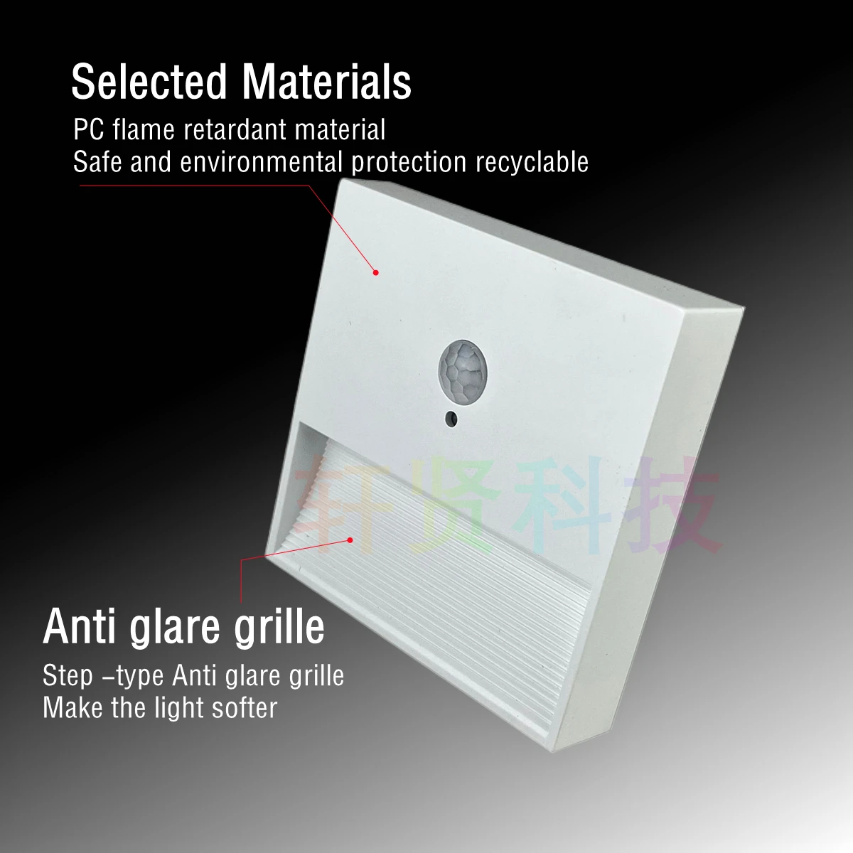 PIR Motion Detector Sensor Led Wall Lamp White Grey Step Ladder Kitchen Toilet Washstand Bedside Dimmable Night Light