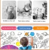 300CM DIY Drawing Roll Sticky Color Filling Paper Graffiti Scroll Coloring Roll Kids DIY Painting Educational Toys For Children 4