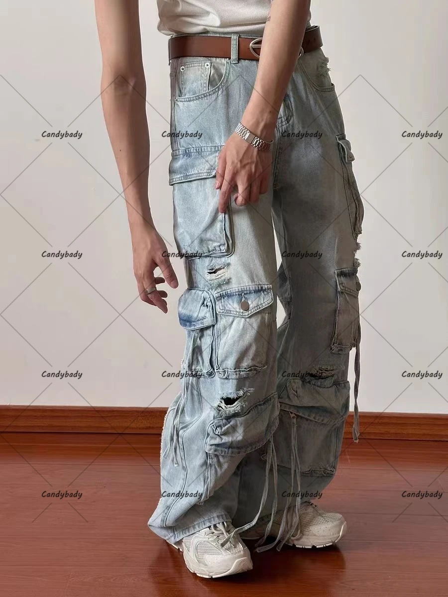 Pantalon Diesel Vintage Y2K - Nylon Gris Délavé - Taille 32 - Homme - Années 90/2000