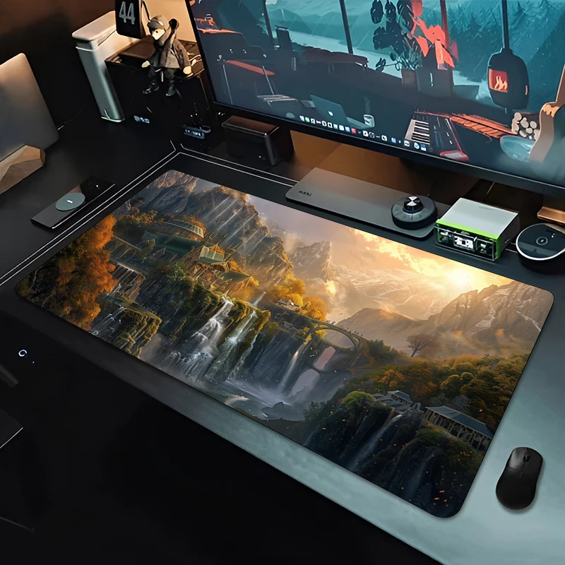 Gamer Mousepad Gaming Pc Cabinet Mouse Pad Large Mouse Mat Natural Rubber L-Lord of the R-Rings Desk Mats Pad XXL Carpet