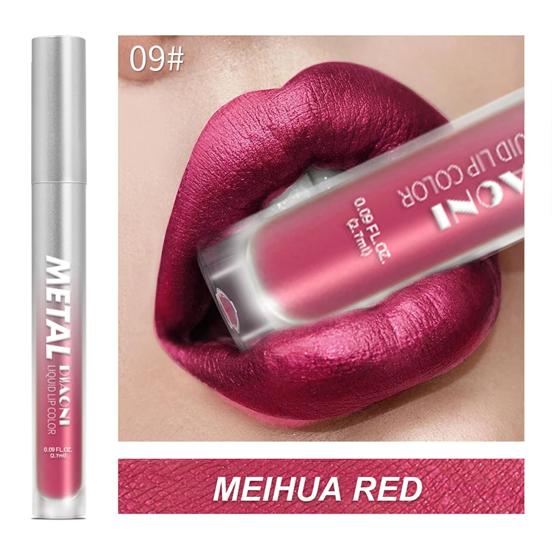 Liquid Lipstick Diamond Metallic Shine Pearlescent Glitter Gloss_voghion.com