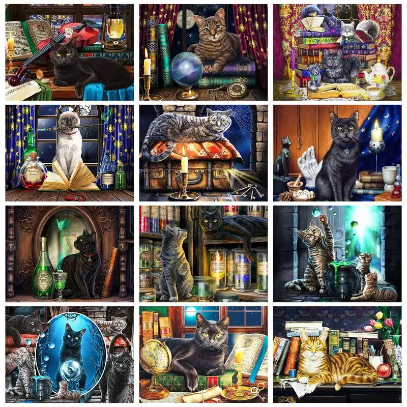 GATYZTORY Paint by Numbers Kit for Adults Beginner Cat Picture Oil Paint  Coloring By Numbers On Canvas Wall Art Unique Gift - AliExpress