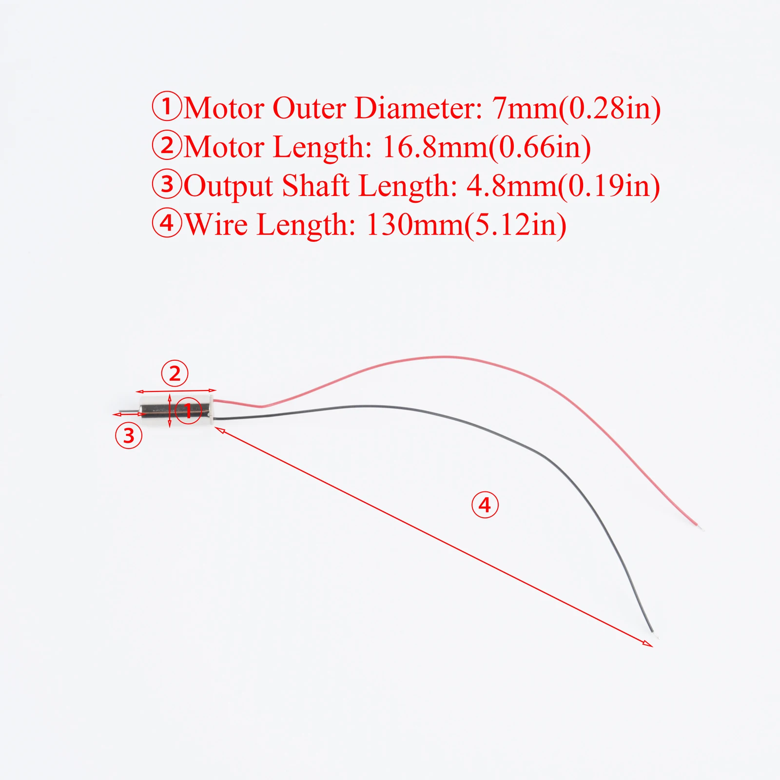 4PCS DC 3V-3.7V Mini Coreless Motor 716 High Speed 60500RPM Micro Motor For DIY Aircraft RC Drone Quadcopter Engine Accessories