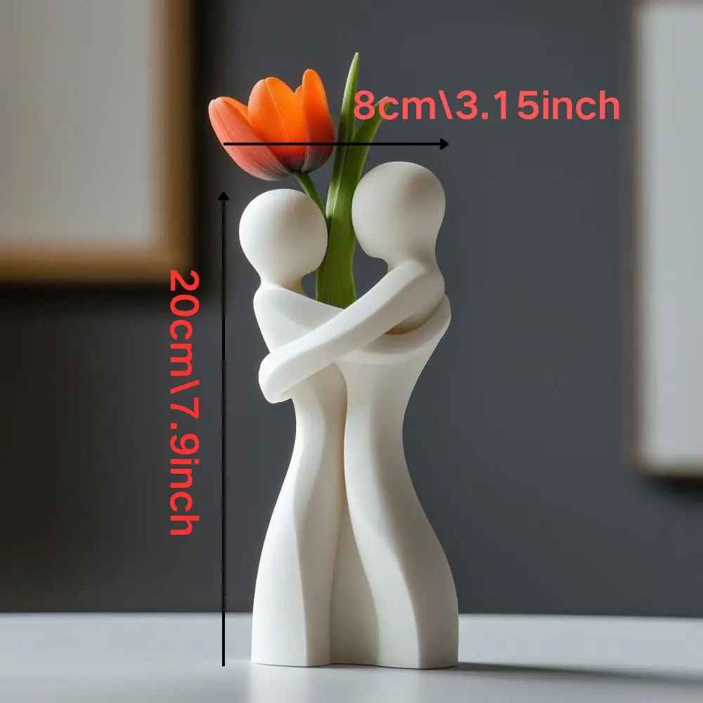 Heart-Shaped Hug Vase – Romantic Decorative Vase for Valentine’s Day, Wedding & Anniversary Gift 3
