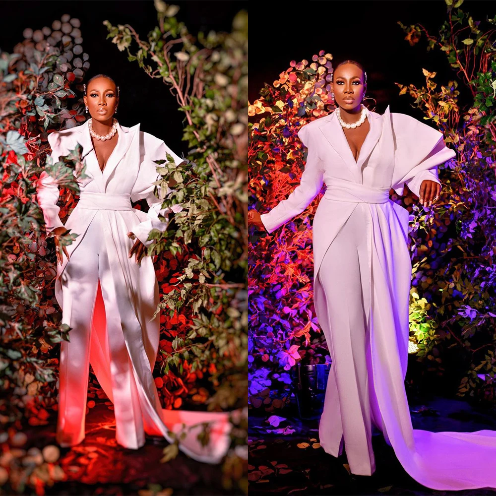 

Red Carpet Fashion Women Pants Suits 2 Pieces Slim Fit Wedding Suit Prom Evening Party Wear