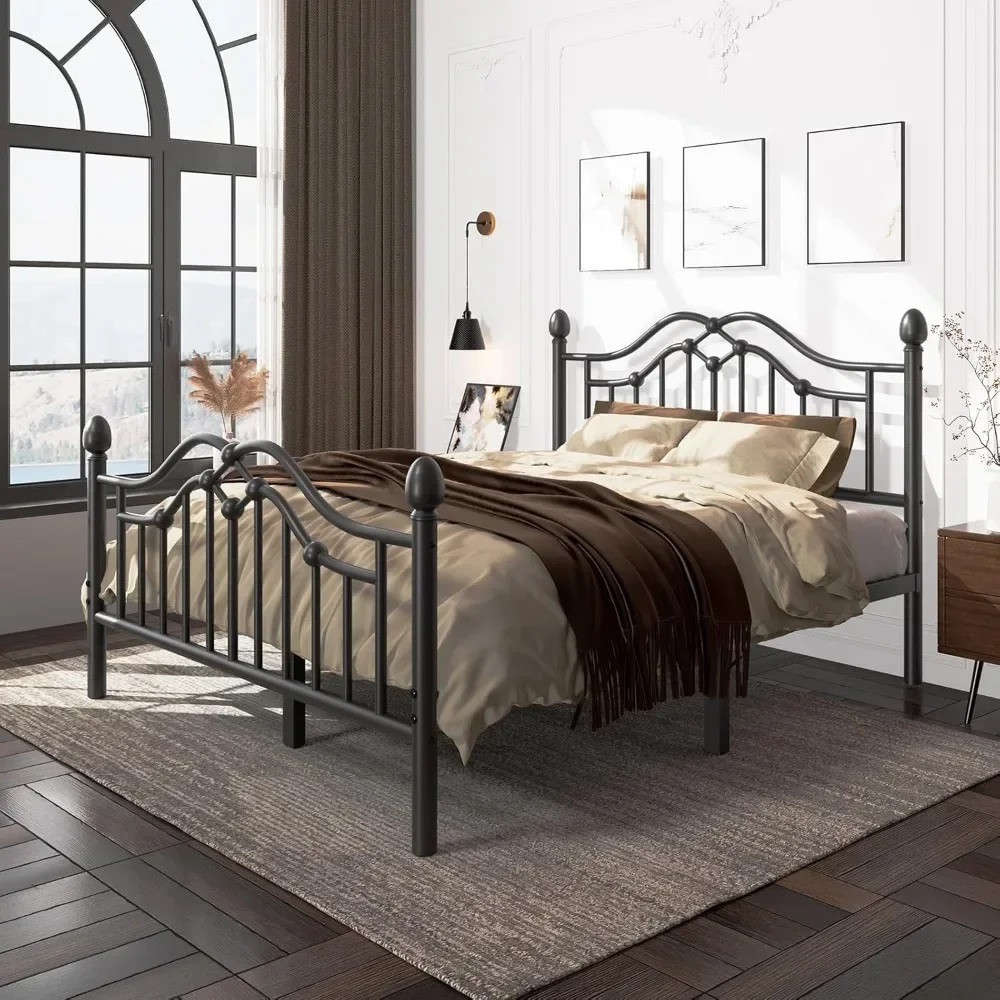 Metal Bed Frame with Headboard and Footboard, Modern Iron Platform Bed Frame Support Up to 1200LBS, Under Storage Bed Frames 6