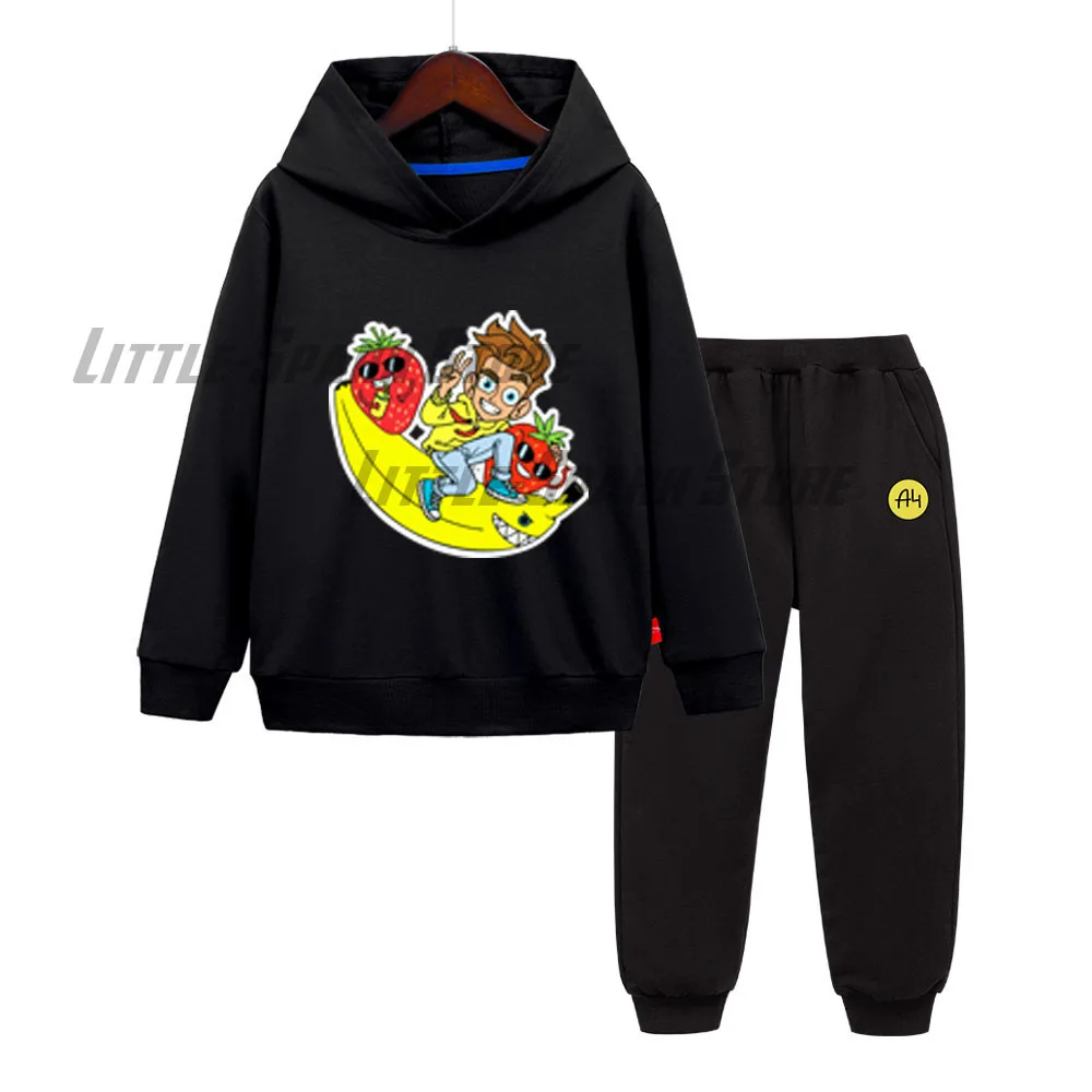 

Детские худи и брюки Merch А4 «LAVA», костюм Влад А4, пуловер для мальчиков и девочек, свитшоты из двух предметов, осенняя одежда для маленьких мальчиков