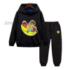 Merch A4 "LAVA LAVA" А4 Kids Hoodies Pants Suit Влад a4 Бумага boy girl Pullover Sweatshirts two-piece Autumn Baby boy clothes 1