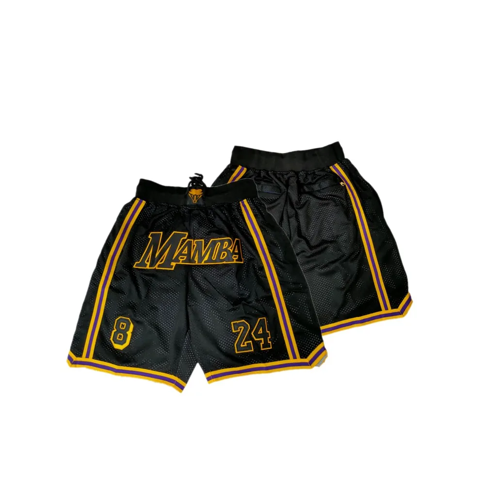 Basketball Shorts Men 8 24 Legend Retro Embroidered Pockets Suitable Outdoor Sports