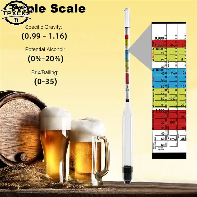 Triple Scale Hydrometer For Home Brew Wine Beer Cider Alcohol Testing 3
