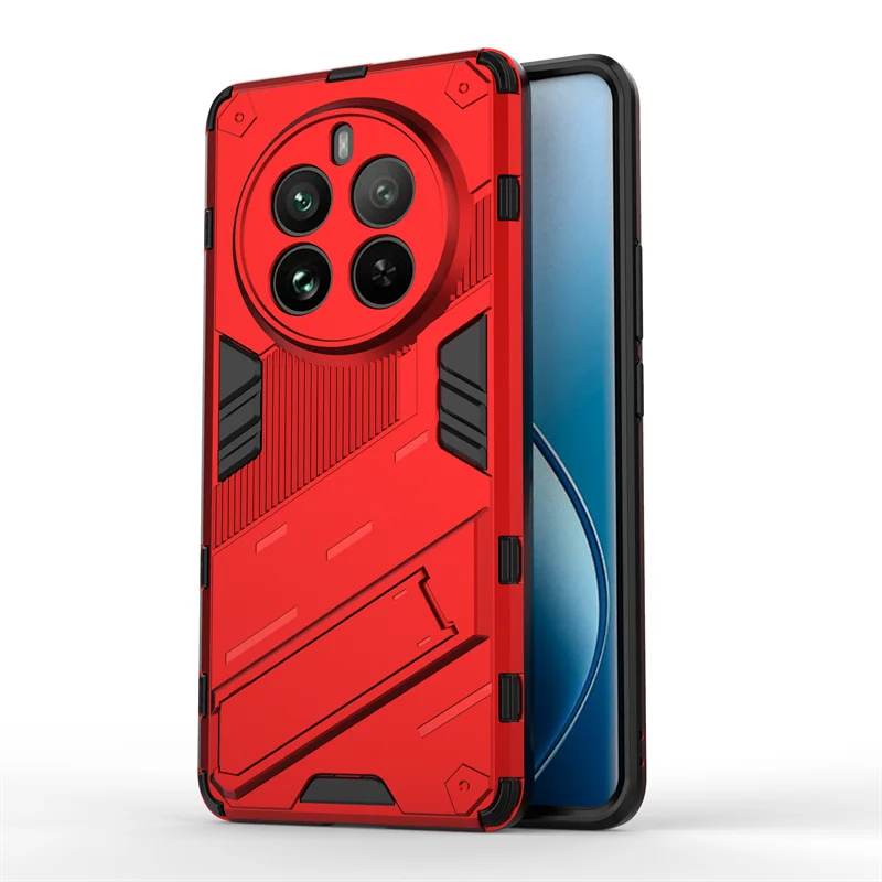 جراب هاتف من السيليكون للصدمات مع حامل حامل مغناطيسي ، غطاء خلفي ، درع ، فاخر ، هاتف Realme 12 ، 12 Pro Plus ، 5G
