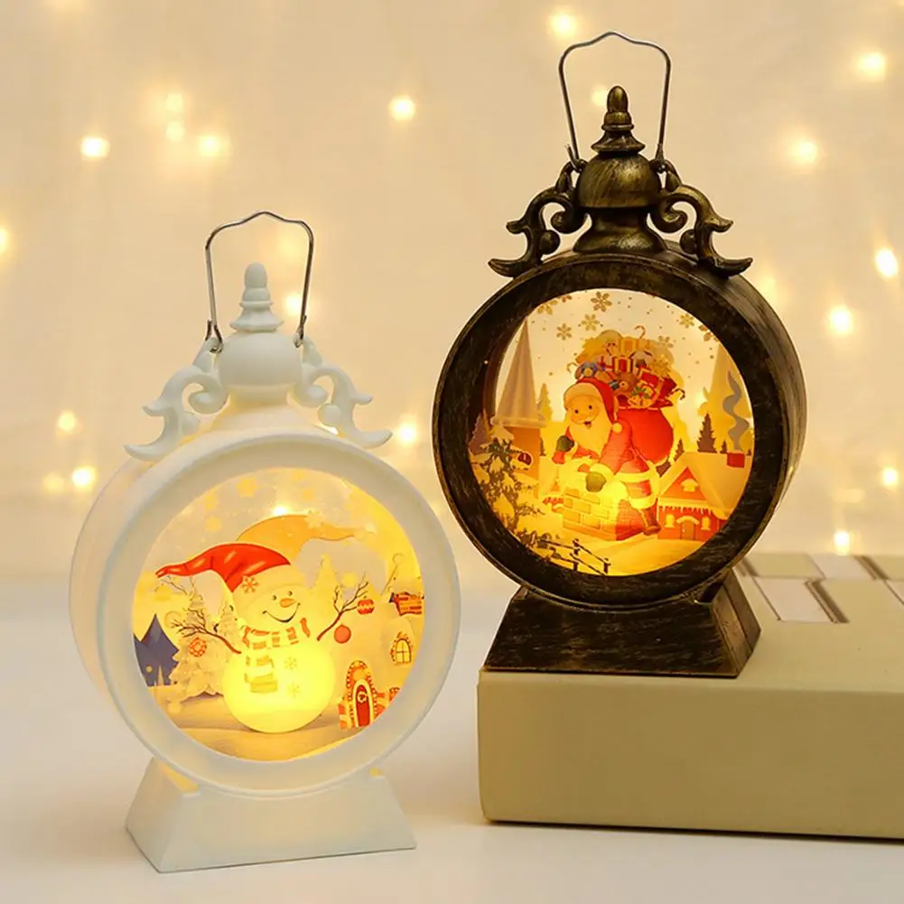 

Portable Camping Lantern Retro Vintage LED Lamp Christmas Decor Small Night Light for Home Outdoor Lighting Hanging Tent Light