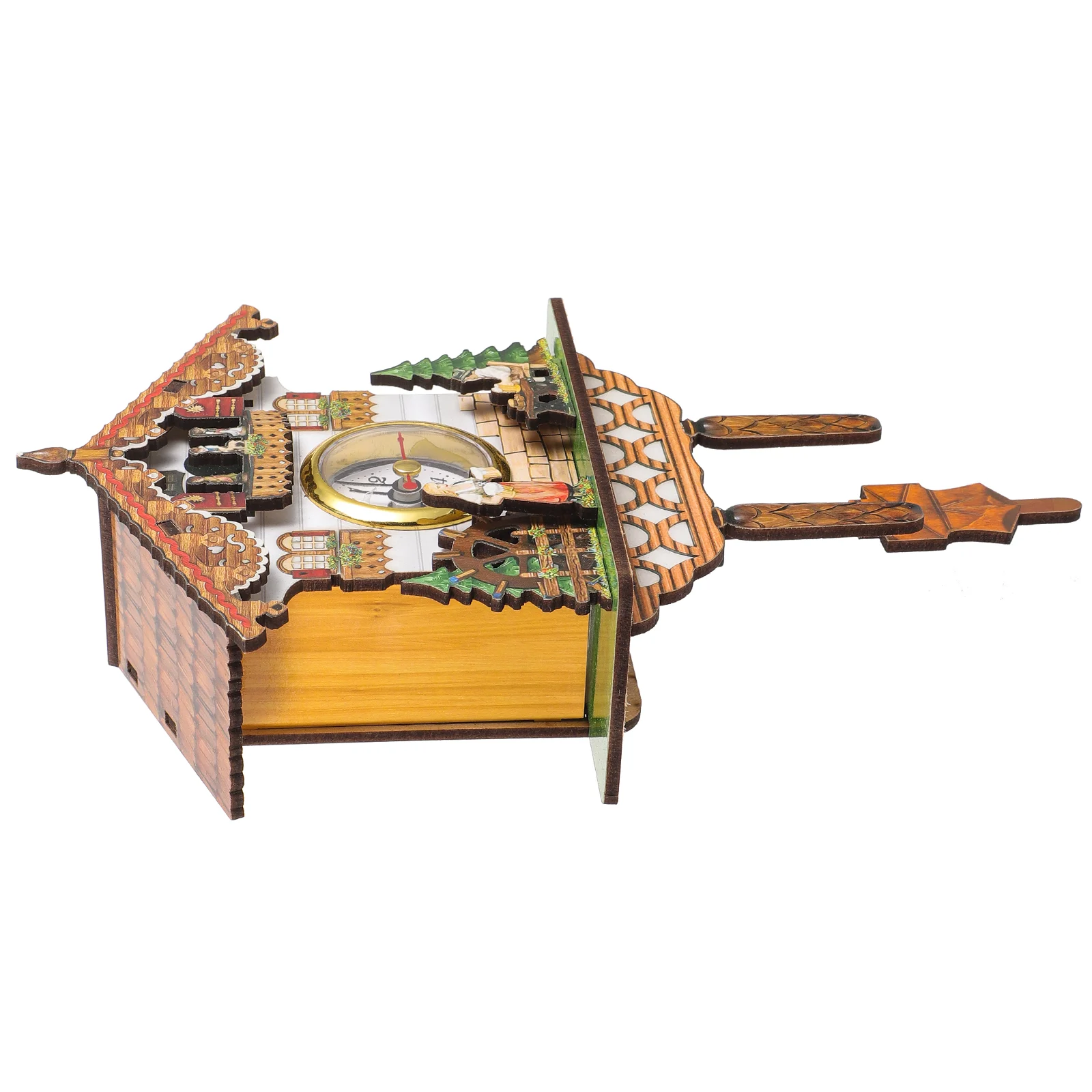 

Home Living Room Cuckoo Decoration for Wooden Pendulum Decorate Wall Decorations Retro Clock Metal Office