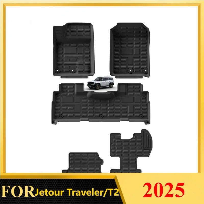 Revestimientos de suelo de TPE de ajuste personalizado para 205, Jetour Traveler/T2, 7 asientos, diseño a medida, impermeables, antideslizantes, resistentes y fáciles de limpiar