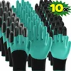 10/2PCS Gardening Dig Gloves with Claw Latex Waterproof Horticultural Gloves Non-slip Protective Gear for Vegetable Flower Plant 1