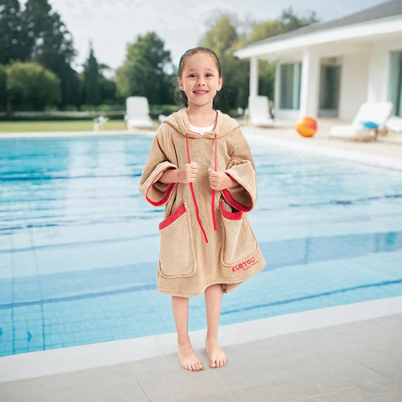 Kids Hooded Towel Toddler Boys Girls Bath Towels for Beach Swimming Pool Absorbent Wrap Poncho Robes for Children 2-12 Years microfiber towels quick drying towel