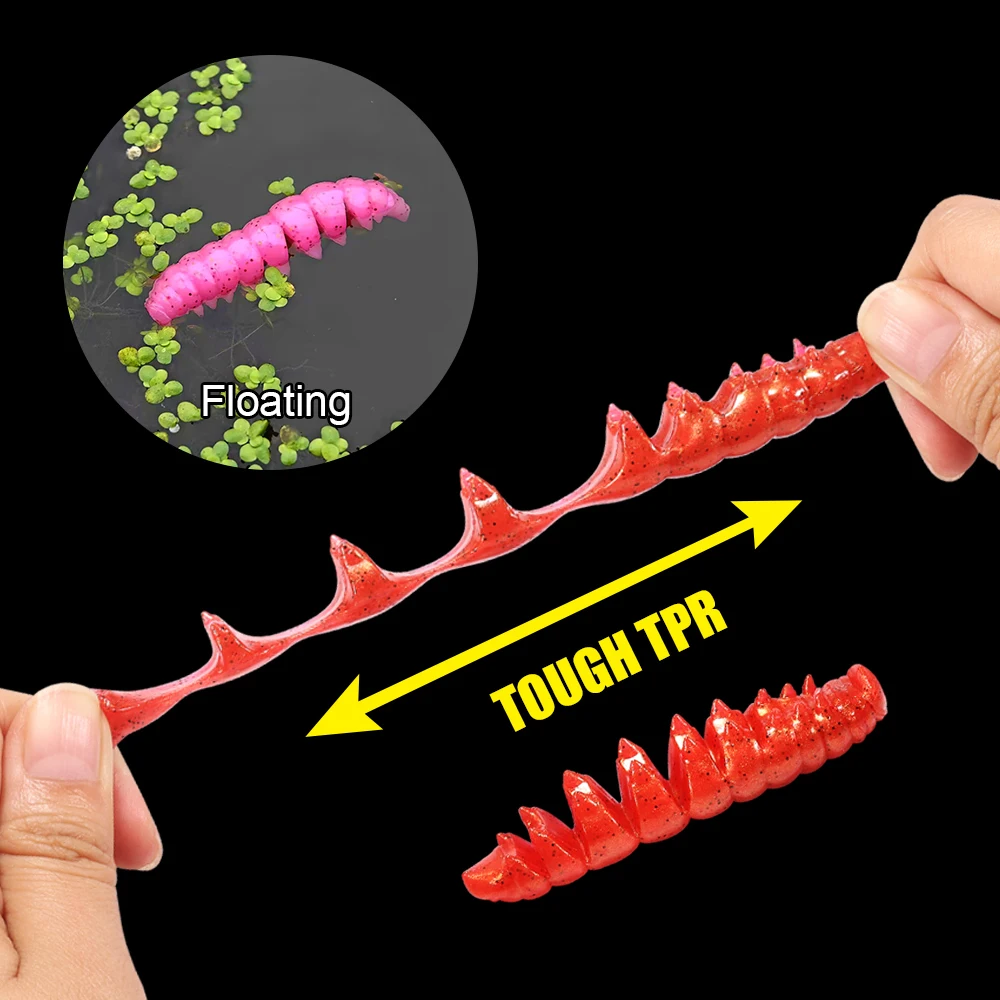 Spinpoler Schlechter Wurm Weicher Köder TPR Segment Körper Schwimmende Süßwasser Salzwasser Bass Forelle Fluss Meer Dropshot Ned Angelgerät – Detail 6