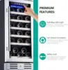 Cooler Refrigerator - 30 Bottle Wine Fridge with Stainless Steel Refrigerator& Double-Layer 2
