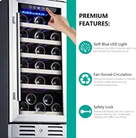 Cooler Refrigerator - 30 Bottle Wine Fridge with Stainless Steel Refrigerator& Double-Layer 2