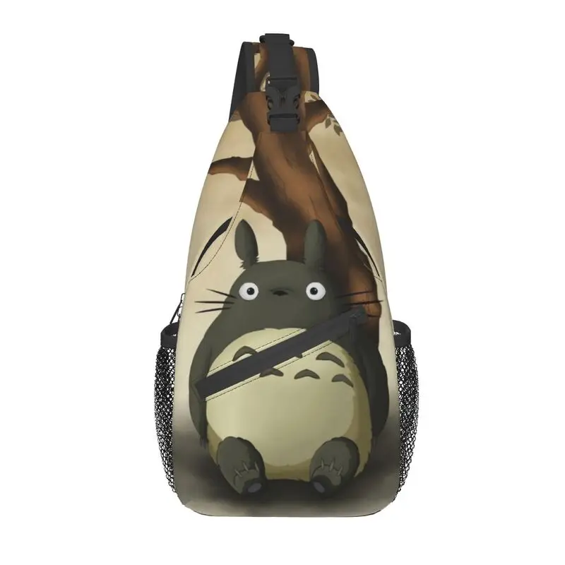 

My Neighbor Totoro Manga Sling Chest Bag Custom Hayao Miyazaki Anime Crossbody Shoulder Backpack for Men Traveling Daypack