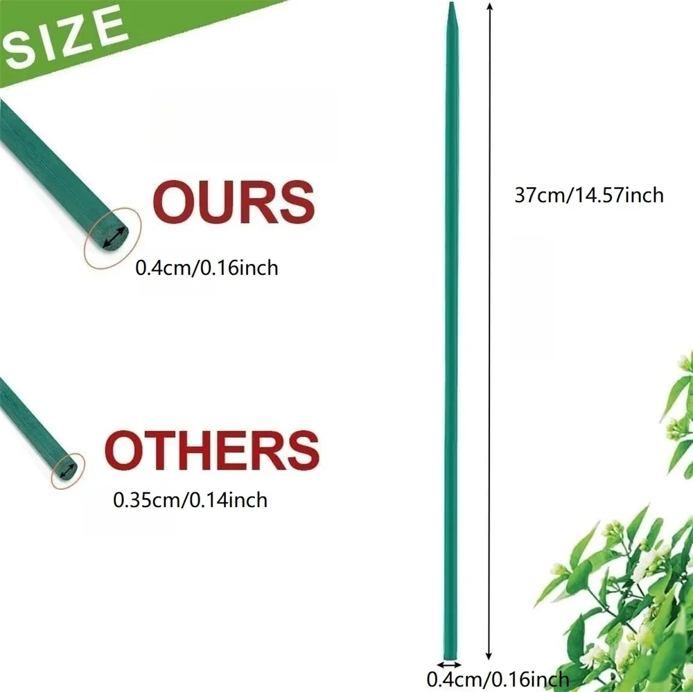 Description Picture 2 of item20Pcs Bamboo Green Sticks Plant Support Flower Stick Orchid Rod Plant Sticks for Supporting Climbing Plant Orchid Tomato