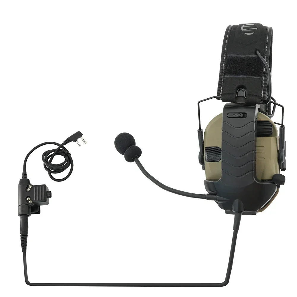 Tactical New Electronic Earmuff Adapter External Microphone & U94 Ptt Adapter for Walker's Razor Shooting Headset