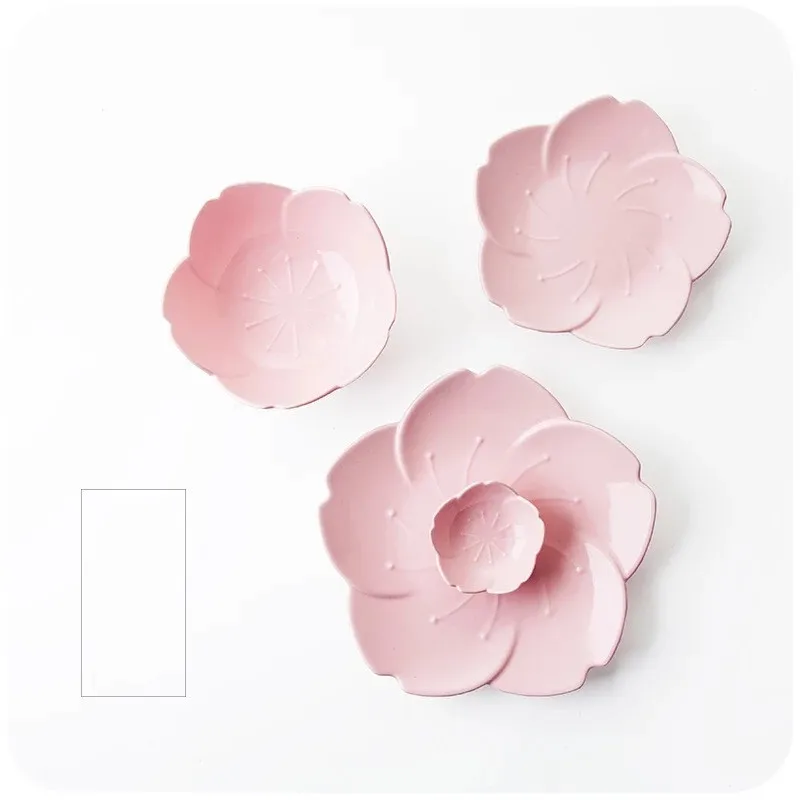 Japanese Sakura Bone China Dinner Plate Ceramic Plate Steak Fruit Nuts Tray Salad Bowl Snack Dishes