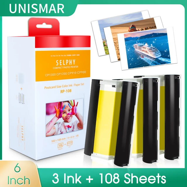 3 inch Photo Paper Set Compatible Canon Selphy3 inch Paper Ink Cartridge  for Canon Selphy CP1300 CP1500 CP1200 CP1000 with Tray - AliExpress
