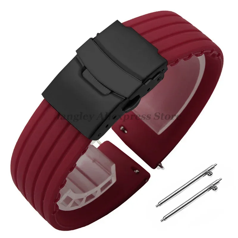 Versatile Quick Release Silicone Watchband - Multiple Sizes with Rubber Straps