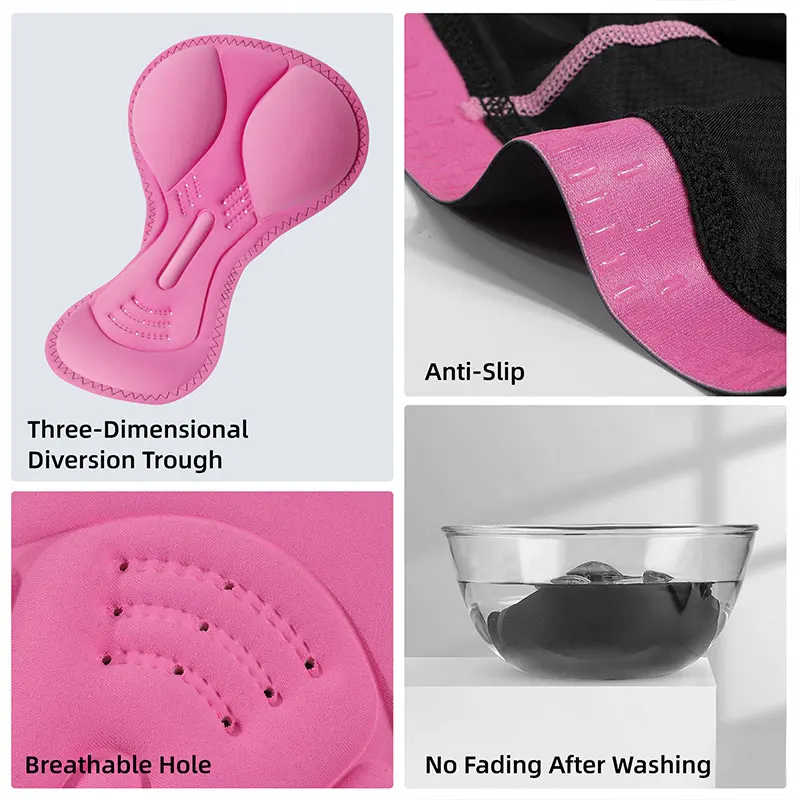 WEST BIKING Cycling Underwear Woman Comfort Breathable Underpants 3 Layer Pads Shockproof Bicycle Briefs MTB Road Bike Shorts