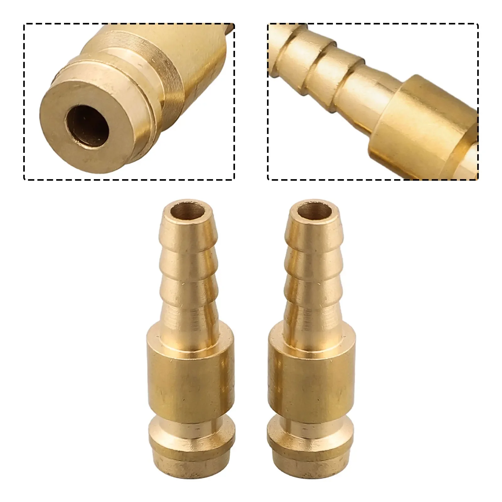 

2pcs Torch Quick Connector 6/8/10mm Tip Gas & Water Male Adapter Quick Connector For TIG Welding Torch Intake Tips Welding Part