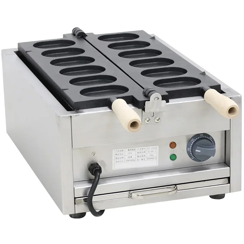 

XEOLEO Egg cake machine Egg Bread Waffle maker Wheel Cake Waffle machine 6 Pcs Electric eggs roasted hamburger machine 3000W