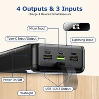 hganus 60000mAh Power Bank QC PD3.0 22.5W Fast Charging Powerbank Portable Charger External Battery For iPad iPhone Xiaomi - Image 3
