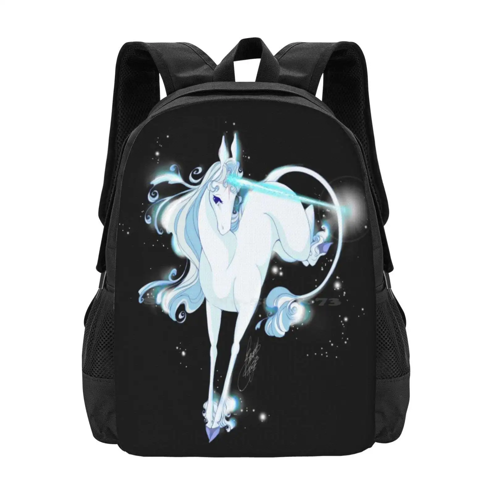 

The Last Unicorn-Try To Go Home-Glimmer Version School Bags Travel Laptop Backpack The Last Unicorn Das Letzte Einhorn Fantasy